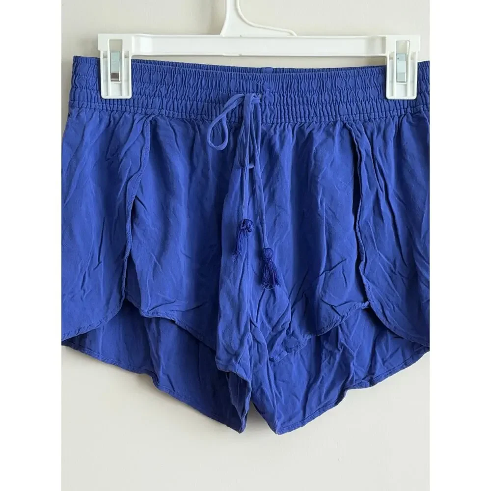Aerie Flowy Boho Flutter Shorts Cobalt Blue Size Small